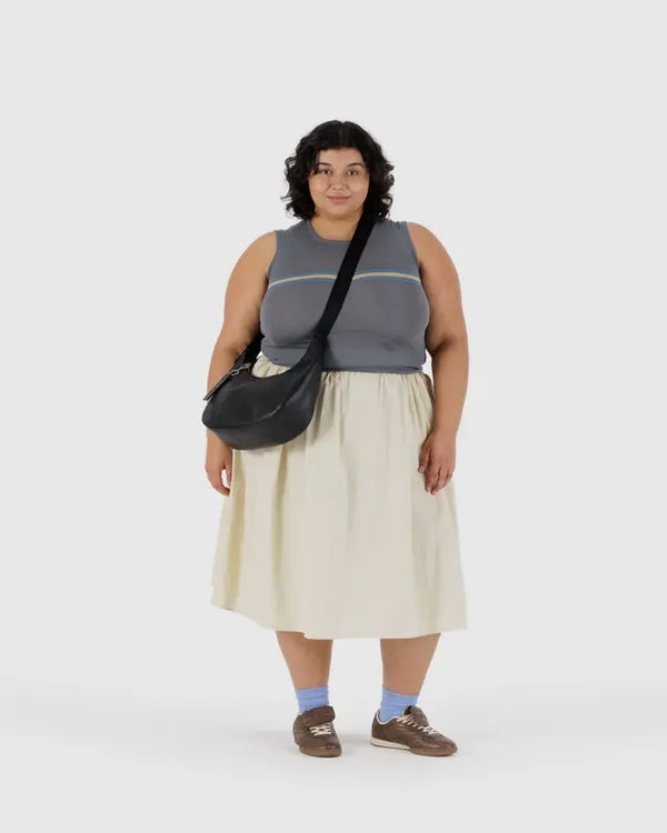 Medium Nylon Crescent Bag Piel