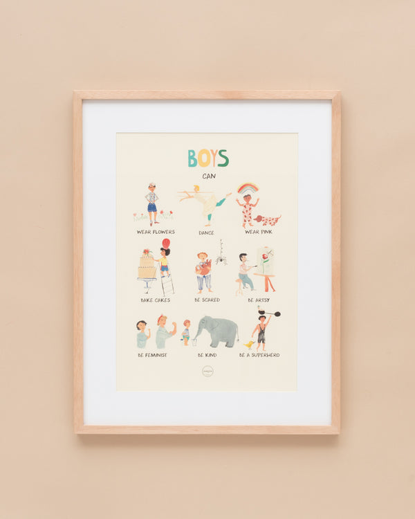 Ilustración "BOYS CAN"