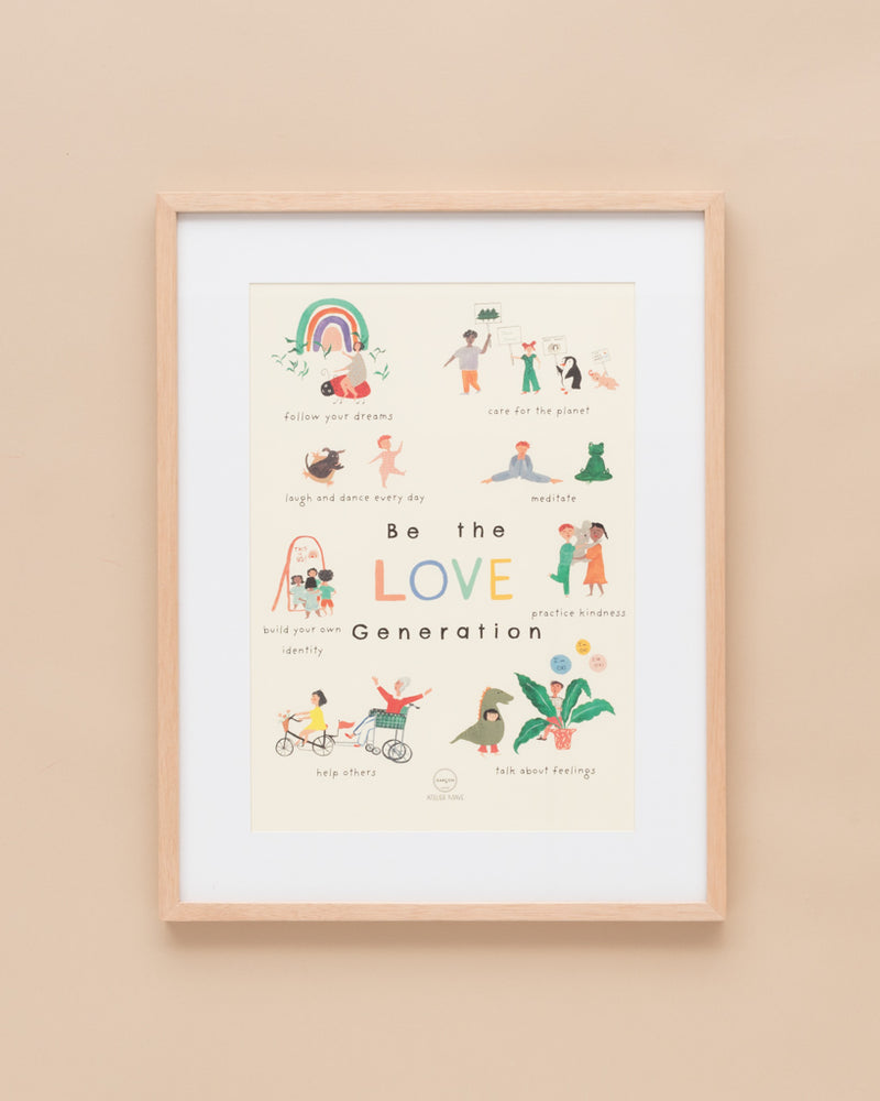 Ilustración "BE THE LOVE GENERATION"